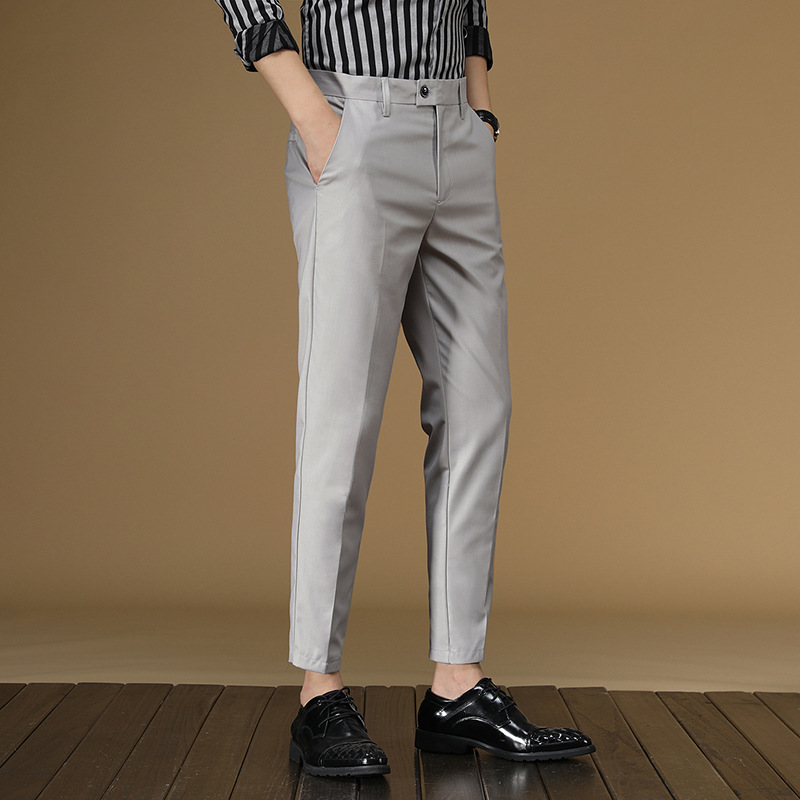 Men'S Formal Wear For Office - Summer Suit Pants Men Red Black