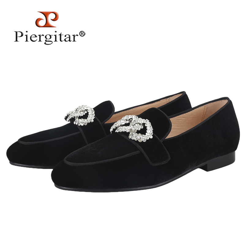 Men'S Formal Wear Slippers - Piergitar 2025 Black Velvet Men's Slippers