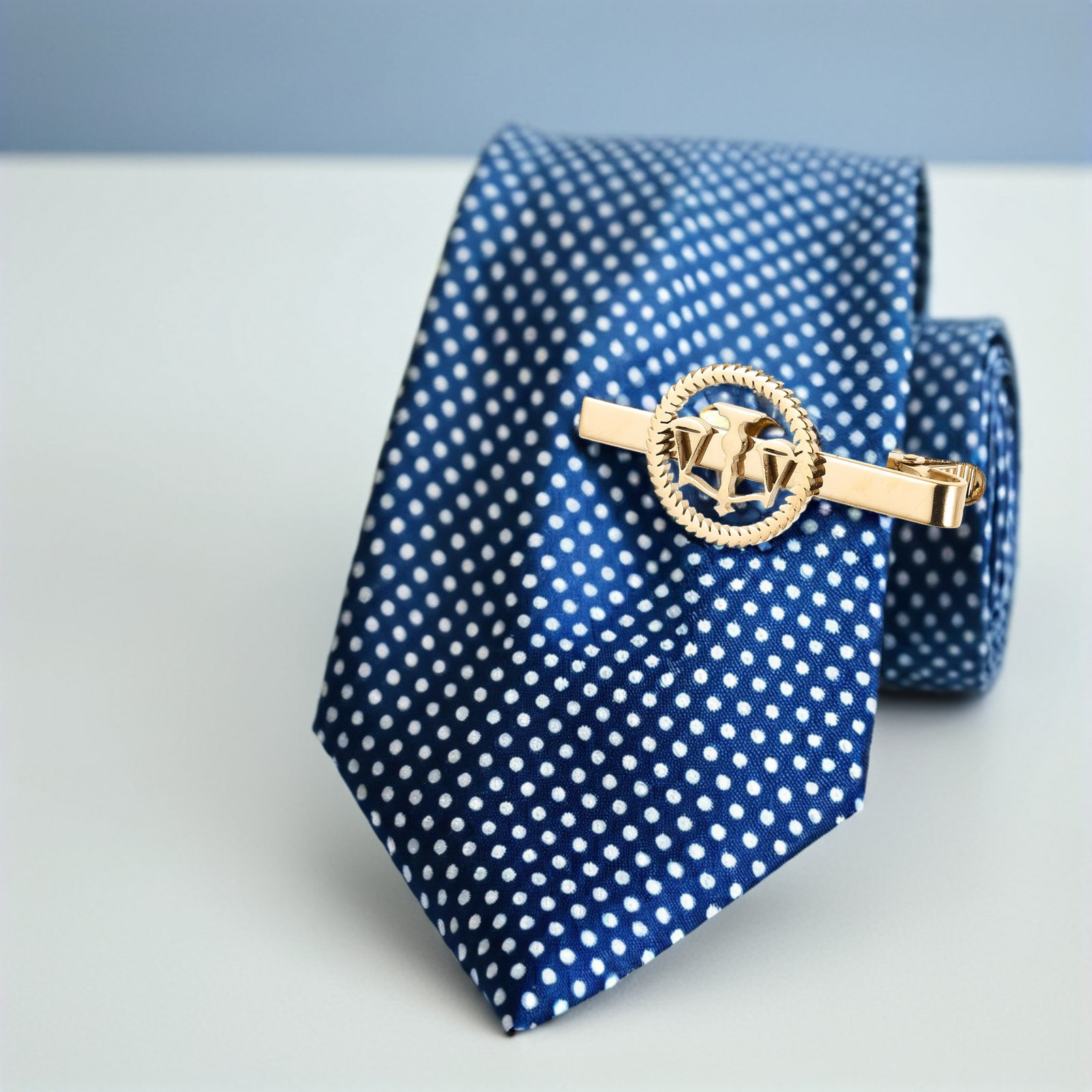 Scale - Men Formals & Ethnic Wear - Libra Tie Clip Golden Stainless Steel