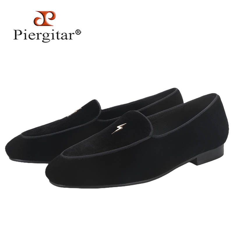Piergitar Black Color Velvet M - Men'S Formal Wear Slippers review and price