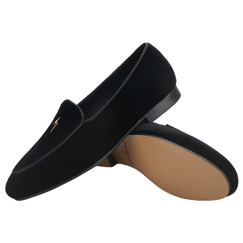 Piergitar Black Color Velvet M - Men'S Formal Wear Slippers review and price