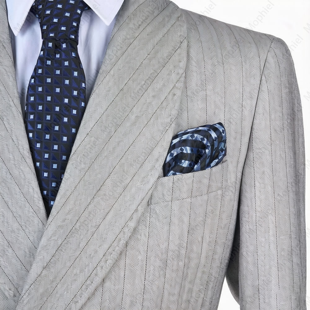 Mophiel Light Grey Men Suits S - Men Formal Wear Pants review and price