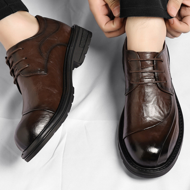 Brown Burnished Genuine Leathe - Men'S Formal Wear For Office review and price