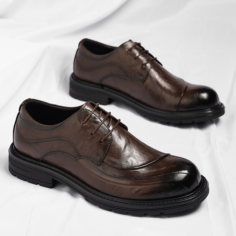 Brown Burnished Genuine Leathe - Men'S Formal Wear For Office review and price