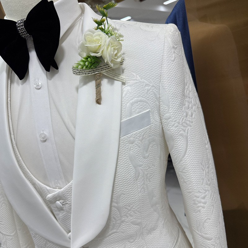 Men Wedding Suit White 3 Piece - Men Formal Wear Pants review and price
