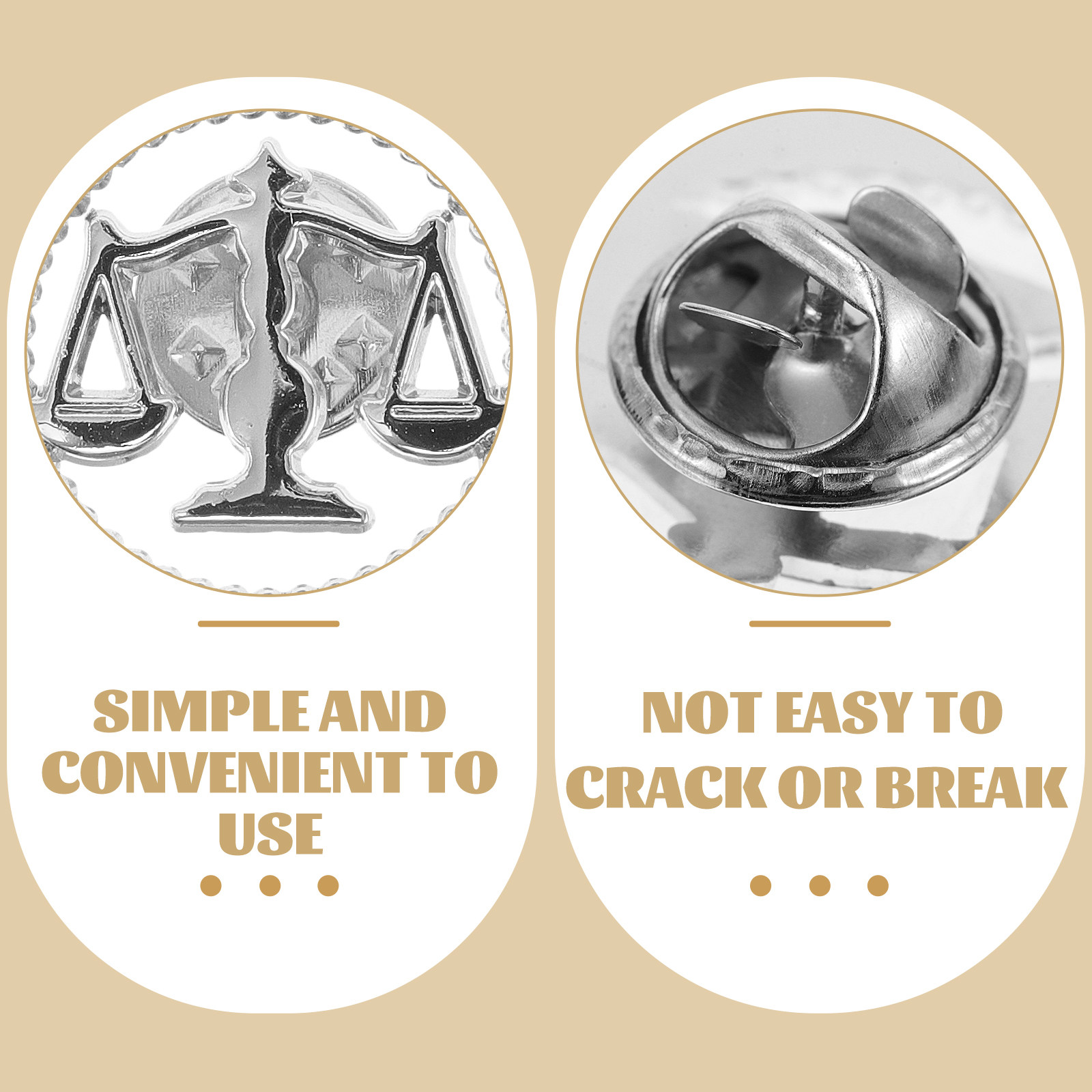 2Pcs Justice Lawyer Brooch Lib - Scale - Men Formals & Ethnic Wear review and price