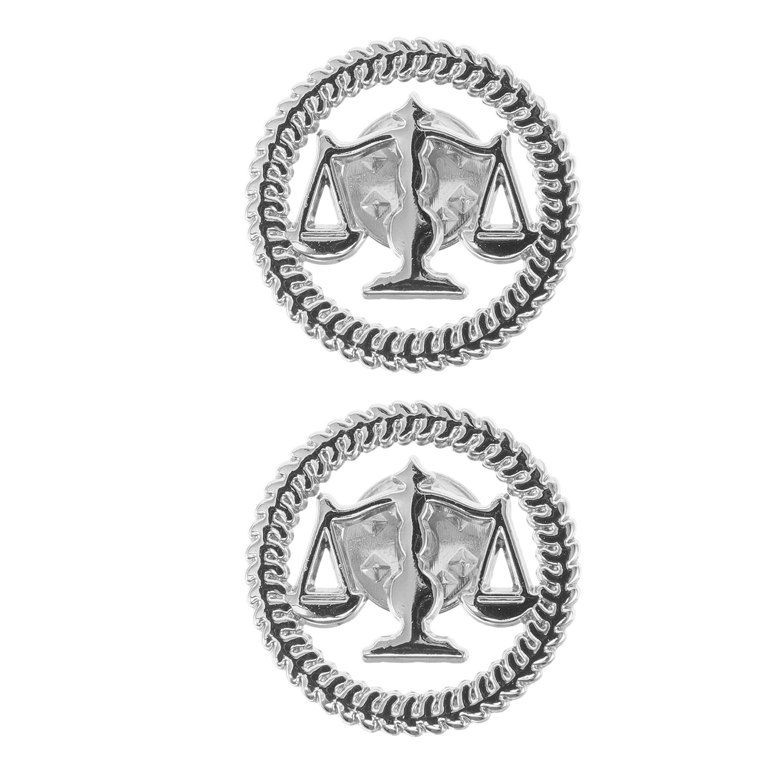 2Pcs Justice Lawyer Brooch Lib - Scale - Men Formals & Ethnic Wear review and price
