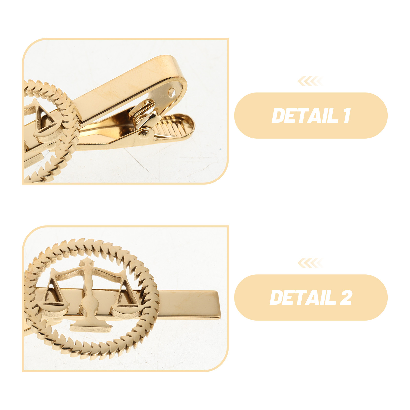 Libra Tie Clip Golden Stainles - Scale - Men Formals & Ethnic Wear review and price