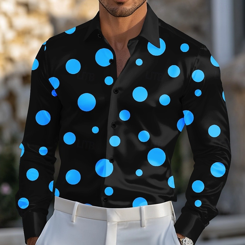Men's Geometric Polka Dot Shir - Men'S Holiday Formal Wear review and price