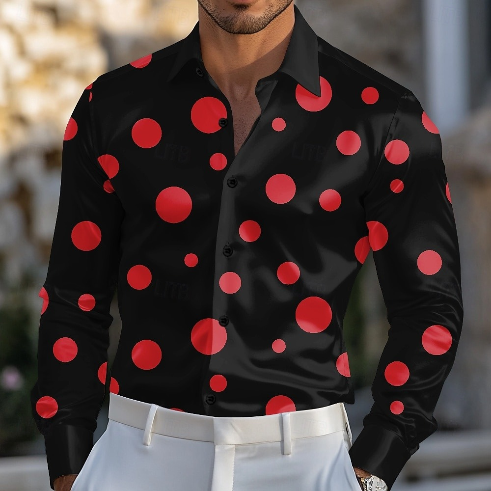 Men's Geometric Polka Dot Shir - Men'S Holiday Formal Wear review and price