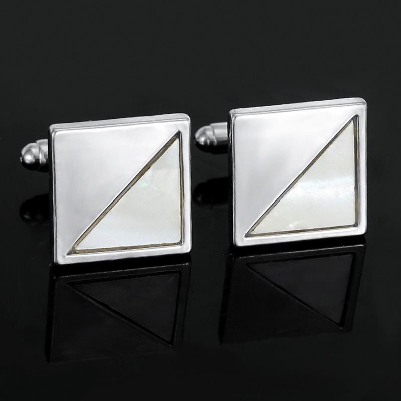 Square Snowflake Mirror Cuffli - Scale - Men Formals & Ethnic Wear review and price