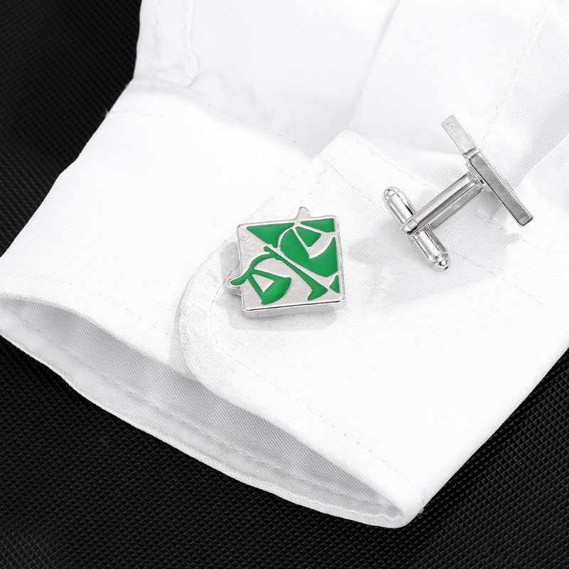 Square Snowflake Mirror Cuffli - Scale - Men Formals & Ethnic Wear review and price