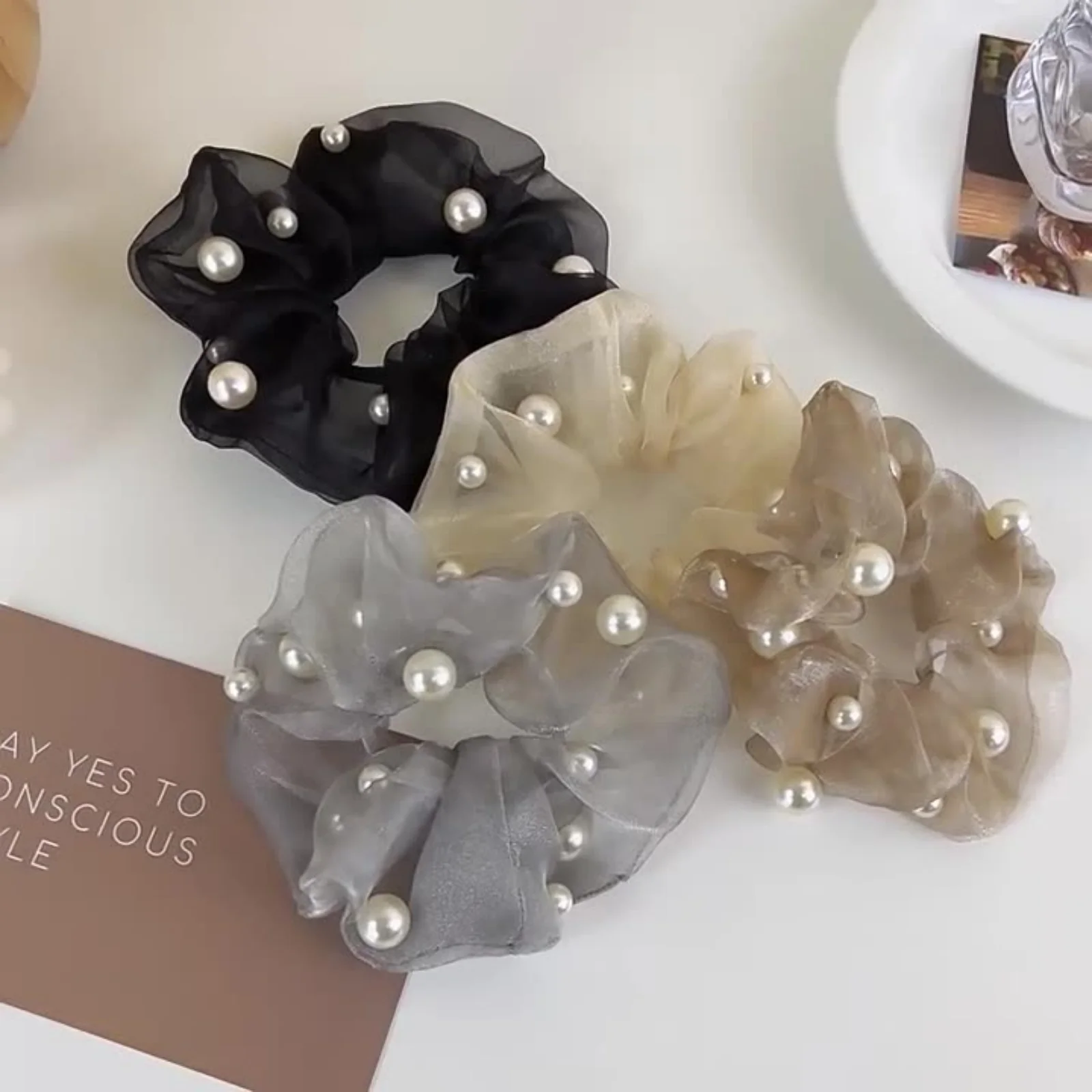 1PC Elegant Organza Scrunchies - Tie Bar Clip review and price