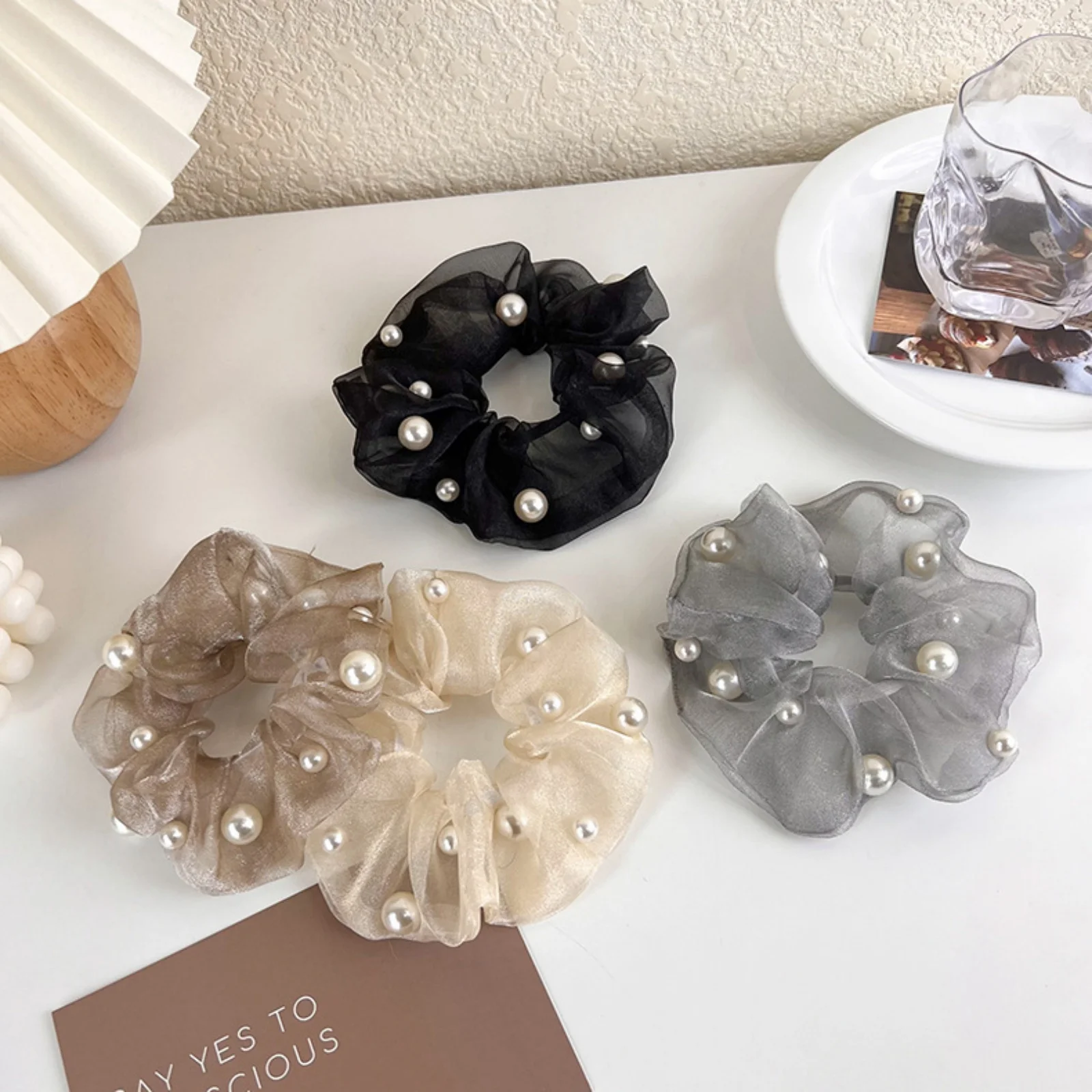 1PC Elegant Organza Scrunchies - Tie Bar Clip review and price