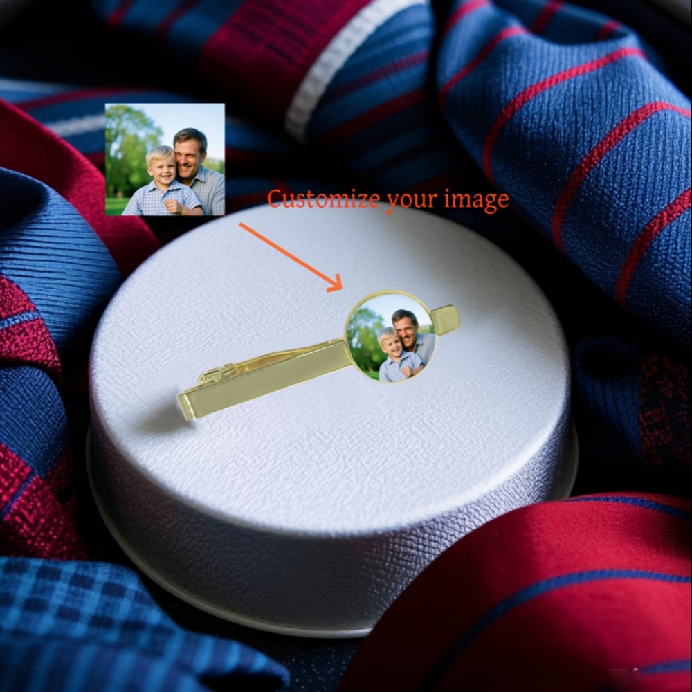 Custom Photo Engraved Text Tie - Tie Bar Clip review and price