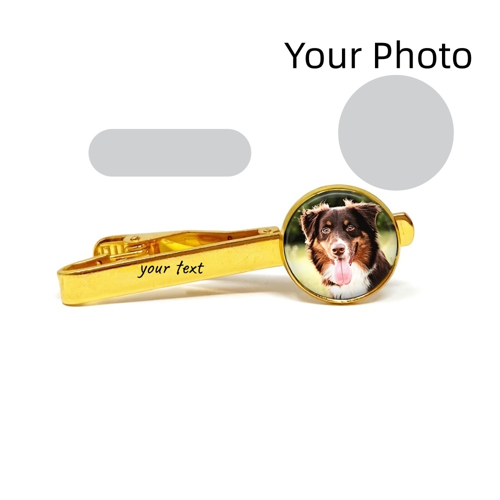 Custom Photo Engraved Text Tie - Tie Bar Clip review and price