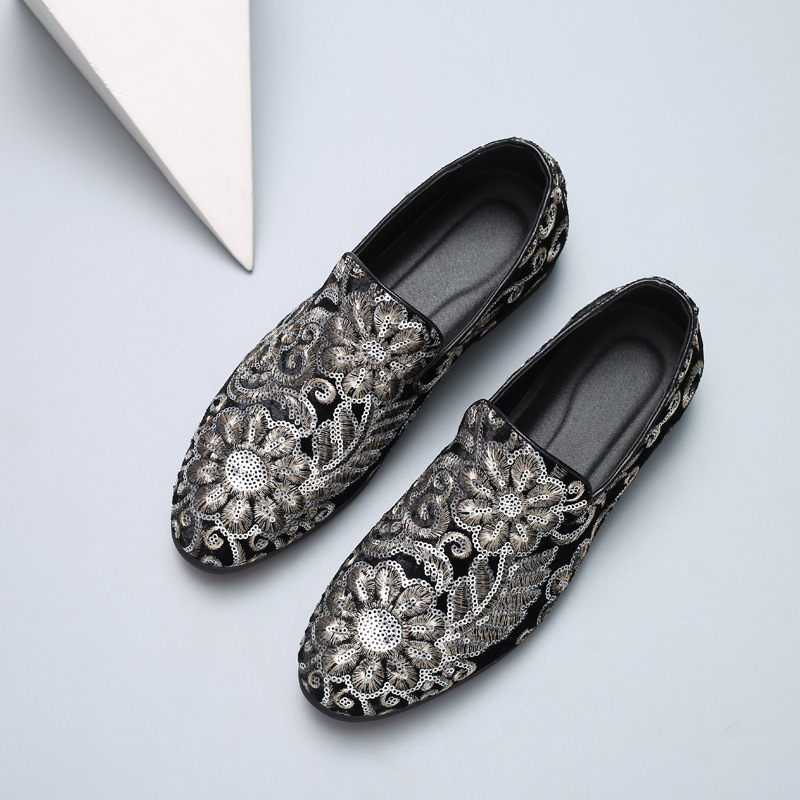 Men Velvet Loafers With Gold E - Men'S Formal Wear Slippers review and price