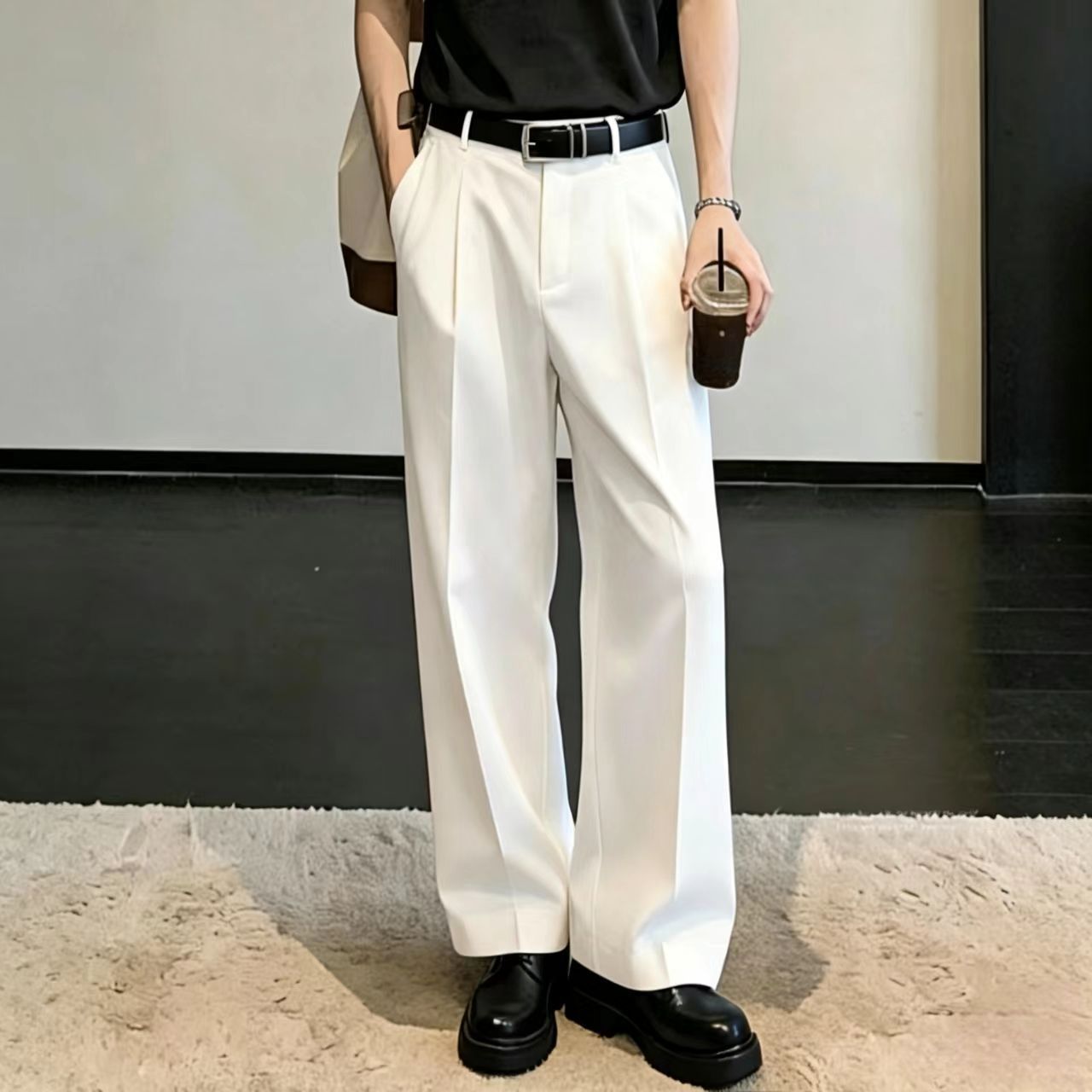 Mens 2026 Summer Thin White Tr - Men Formal Wear Pants review and price